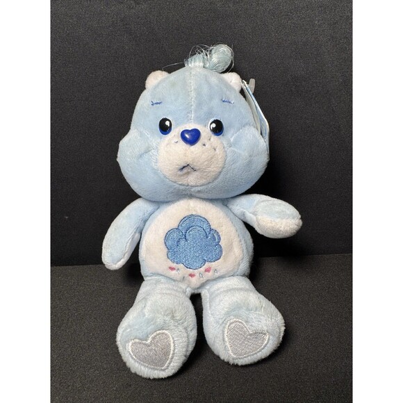 Care Bears Grumpy Bear 20th Anniversary 8" Blue Cloud Plush With Tag 2002 Rare - Picture 1 of 8